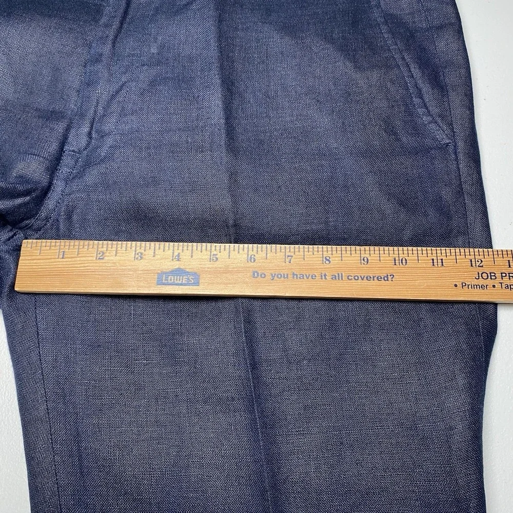 Polo by Ralph Lauren Pants 38x30 (38x29.5) Flat Front Linen Cotton Navy